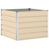 vidaXL Plantenbak Ivoor 100 x 100 x 75 cm Staal