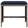 vidaXL Tuinkrukken 4 st met kussens 40x40x35 cm poly rattan grijs