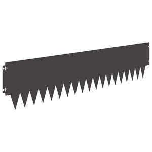 vidaXL Gazonrand 10 st 103 x 25 cm Staal Zwart