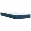 vidaXL Boxspring met matras fluweel donkerblauw 90x200 cm