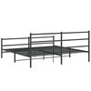 vidaXL Bedframe met hoofd- en voeteneinde&nbsp;metaal zwart 180x200 cm