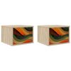 vidaXL Wandkastje BONN 2 st Sonoma Eiken 36 x 33 x 25 cm Bewerkt hout
