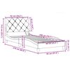 vidaXL Bedframe met LED zonder matras 90x200 cm stof zwart