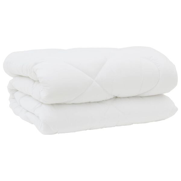 vidaXL Dekbed met Kussens 3 pcs Wit Microfiber en Dons Feather