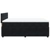 vidaXL Boxspring met matras fluweel zwart 140x190 cm