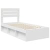 vidaXL Bedframe met hoofdeinde Wit 100 x 200 cm Massief grenenhout