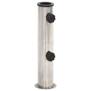 vidaXL Parasolvoet voor &Oslash;38/48 mm stok staal zilverkleurig