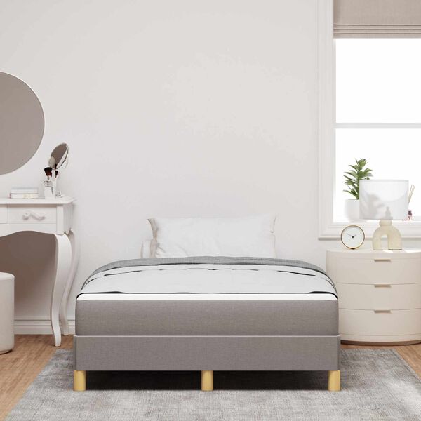 vidaXL Boxspringbed met matras Taupe 120 x 200 cm Stof