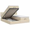 vidaXL Ottoman bed met matras met hoofdeinde 2 st Cr&egrave;mekleurig Stof