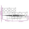 vidaXL Bedframe met hoofd- en voeteneinde metaal zwart 120x200 cm
