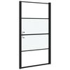 vidaXL Douchedeur halfmat 100x178 cm gehard glas zwart