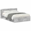 vidaXL Bedframe met opslag Betongrijs 140 x 190 cm Bewerkt hout