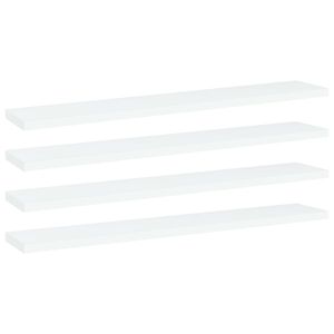 vidaXL Wandschappen 4 st 60x10x1,5 cm bewerkt hout wit