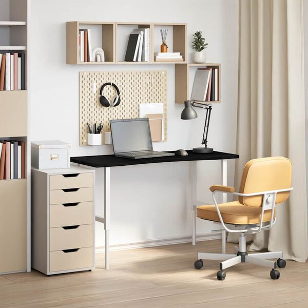 vidaXL Bureaublad rechthoekig 120x50x2,5 cm eikenhout donkerbruin