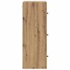 vidaXL Wandkast Artisan Eiken 35 x 37 x 102 cm Bewerkt hout