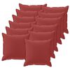 vidaXL Kussensloop 12 st HOUTEN Wijnrood 45 x 45 cm Polyester