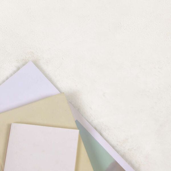 vidaXL Nep Konijnenbont Tapijt Olite Cr&egrave;me 140 x 200 cm Polyester