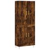 vidaXL Hoge kast 69,5x34x180 cm bewerkt hout gerookt eikenkleurig