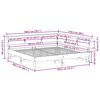 vidaXL Bed met boekenkast zonder matras massief grenenhout 180x200 cm