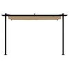 vidaXL Wandgemonteerde Pergola Taupe Staal