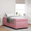 vidaXL Bedframe met matras Roze 80 x 200 cm Stof