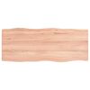 vidaXL Tafelblad natuurlijke rand 100x40x(2-4) cm eikenhout lichtbruin