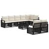 vidaXL Tuinbankenset 9 st Zwart poly rattan