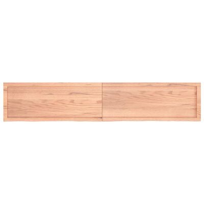 vidaXL Tafelblad 200x40x(2-4)cm behandeld massief eikenhout lichtbruin