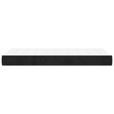 vidaXL Pocketveringmatras 120x190x20 cm fluweel zwart