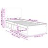 vidaXL Bedframe Gerookt eiken 90 x 190 cm Massief grenenhout