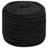 vidaXL Multifunctioneel gebruikstouw 10 mm 100 m Zwart PP