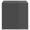 vidaXL Wandkasten 4 st 37x37x37 cm bewerkt hout hoogglans grijs