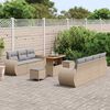 vidaXL Tuin Sofa Set met kussen met opslag 10 pcs Beige poly rattan
