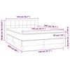 vidaXL Boxspring met matras en LED fluweel donkerblauw 140x200 cm