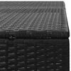vidaXL Containerberging driedubbel 229x78x120 cm poly rattan zwart