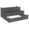 vidaXL Plantenbak verhoogd 120x120x56 cm massief vurenhout grijs