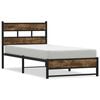 vidaXL Bedframe zonder matras metaal gerookt eikenkleurig 90x200 cm