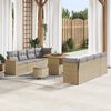 vidaXL Tuin Sofa Set 11 pcs Beige poly rattan
