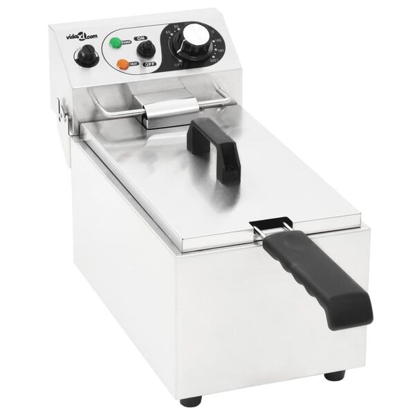 vidaXL Elektrische friteuse 2000 W 6 L roestvrij staal