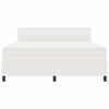 vidaXL Boxspring bed Cr&egrave;me en Wit 203 x 180 x 88 cm Katoenen stof