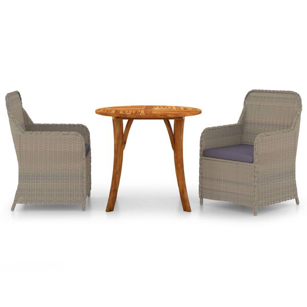 vidaXL 3-delige Tuinset bruin