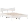 vidaXL Bedframe zonder matras massief grenenhout wit 135x190 cm