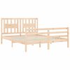 vidaXL Bedframe met hoofdbord massief hout 160x200 cm