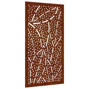 vidaXL Wanddecoratie tuin bladontwerp 105x55 cm cortenstaal