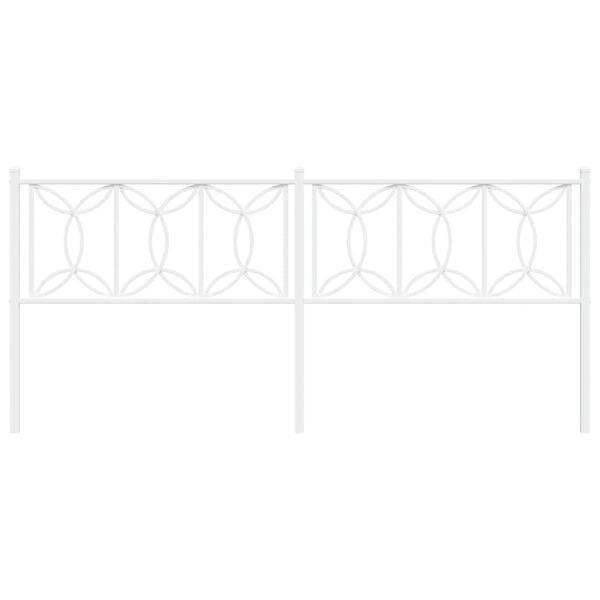 vidaXL Hoofdbord 193 cm metaal wit