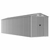 vidaXL Tuinhuis Lichtgrijs 191x725x198 cm Gegalvaniseerd Staal