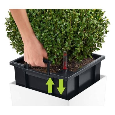 LECHUZA Plantenbak CUBE 30 ALL-IN-ONE hoogglans wit
