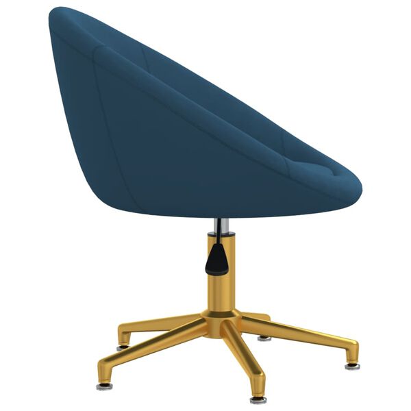 vidaXL Eetkamerstoelen 6 st fluweel blauw