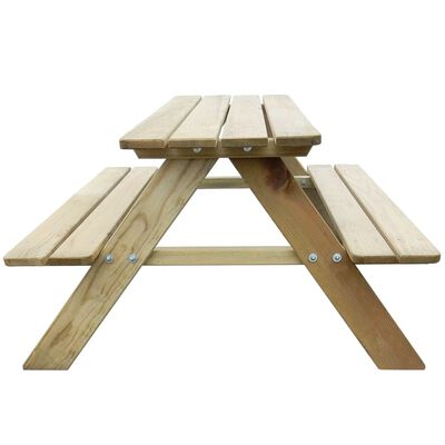 vidaXL Picknicktafel voor kinderen 89x89,6x50,8 cm hout