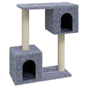 vidaXL Kattenkrabpaal met sisal krabpalen 60 cm lichtgrijs